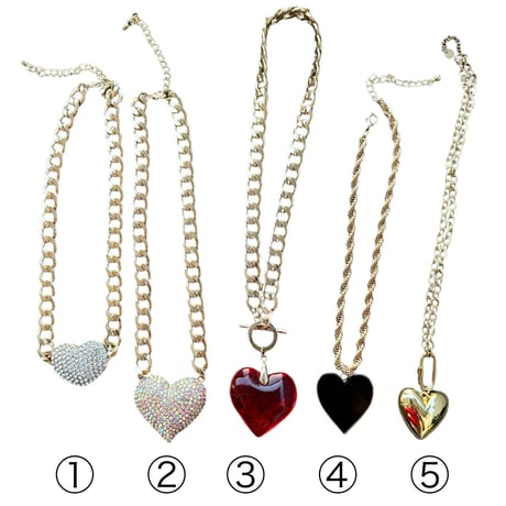 Bling Heart necklaces