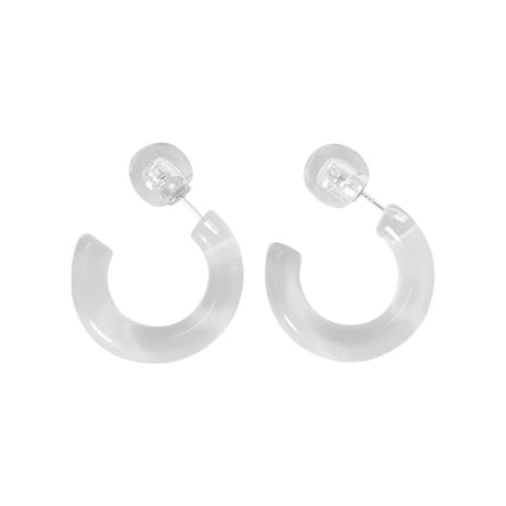 Various clear earrings