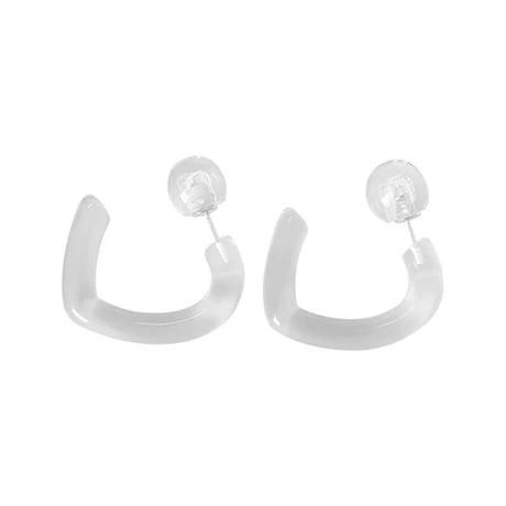 Various clear earrings