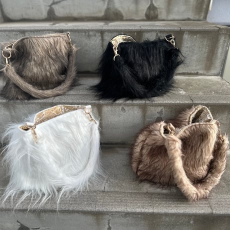 DIR69 x burself faux fur bucket bags