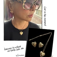 Bijoux heart earrings and necklace