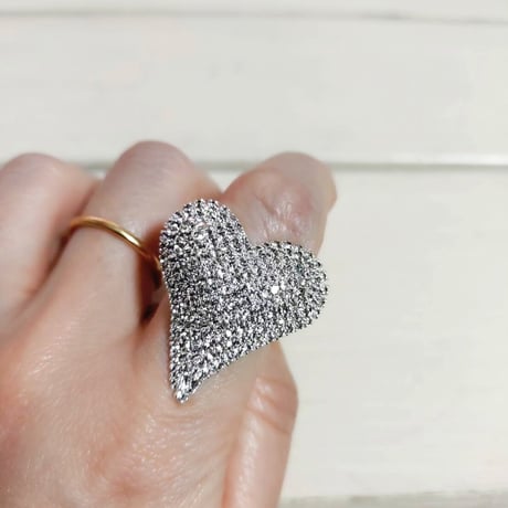 Bling heart ring