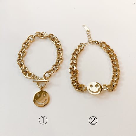 Smiley chain bracelet