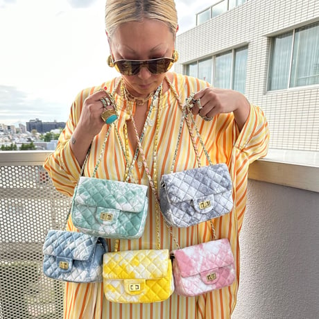 Tie dye quilted bag