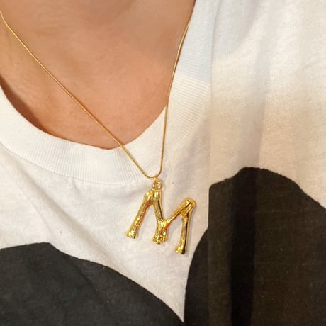 Bamboo letter necklace