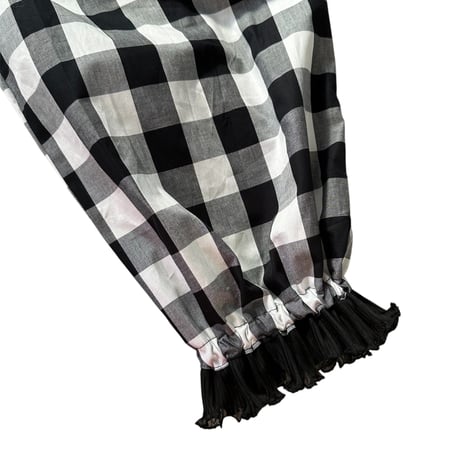 Gingham balloon pant