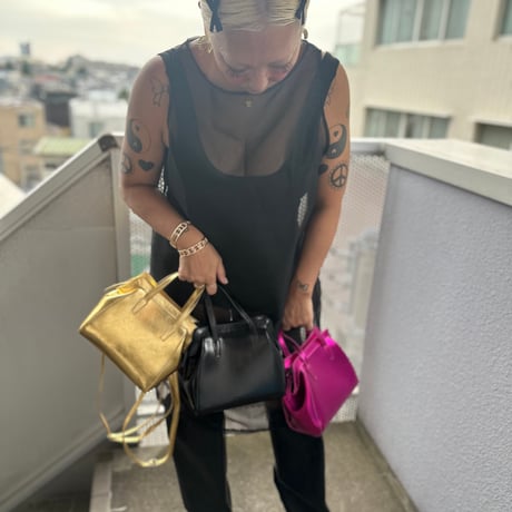 mirror squared backpack handbag