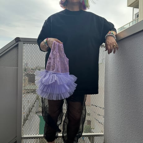Lace tulle frilled shopper by DIR69 x burself