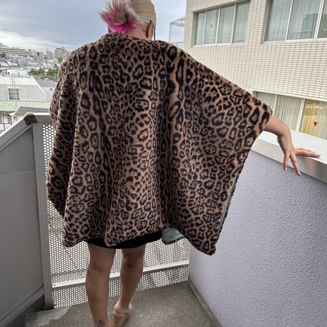 Burself faux fur poncho