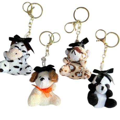 Mini animal charm w ribbon clip