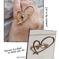 Love heart double ring