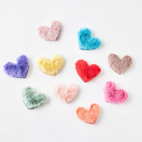 Eco fur heart pin