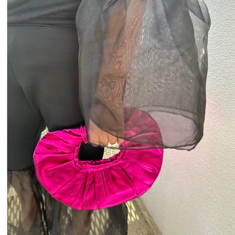 Gathered clutch bag