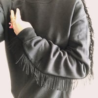 Fringed sweat top
