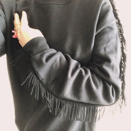 Fringed sweat top