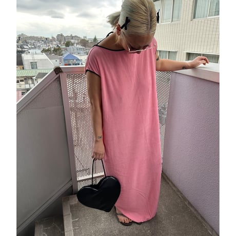 Deep back open pile dress