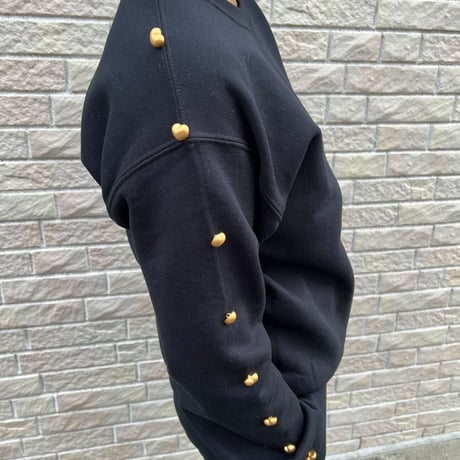 gold heart buttened top