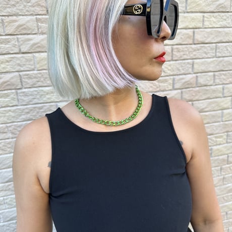 Colored chain necklace
