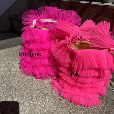 Wild flower ruffle tulle bag