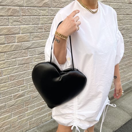 Black heart shape bag