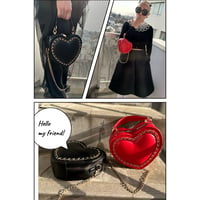 Heart handbag w chain