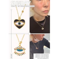 heart eye ／open eye necklace