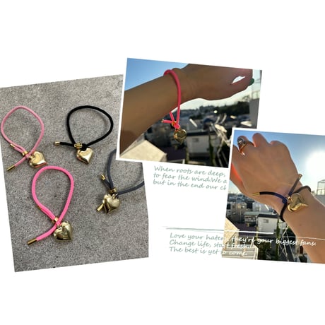 Rope bracelet w heart