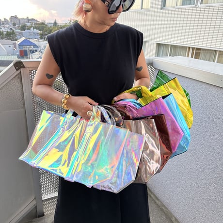 holographic  mirror tote large