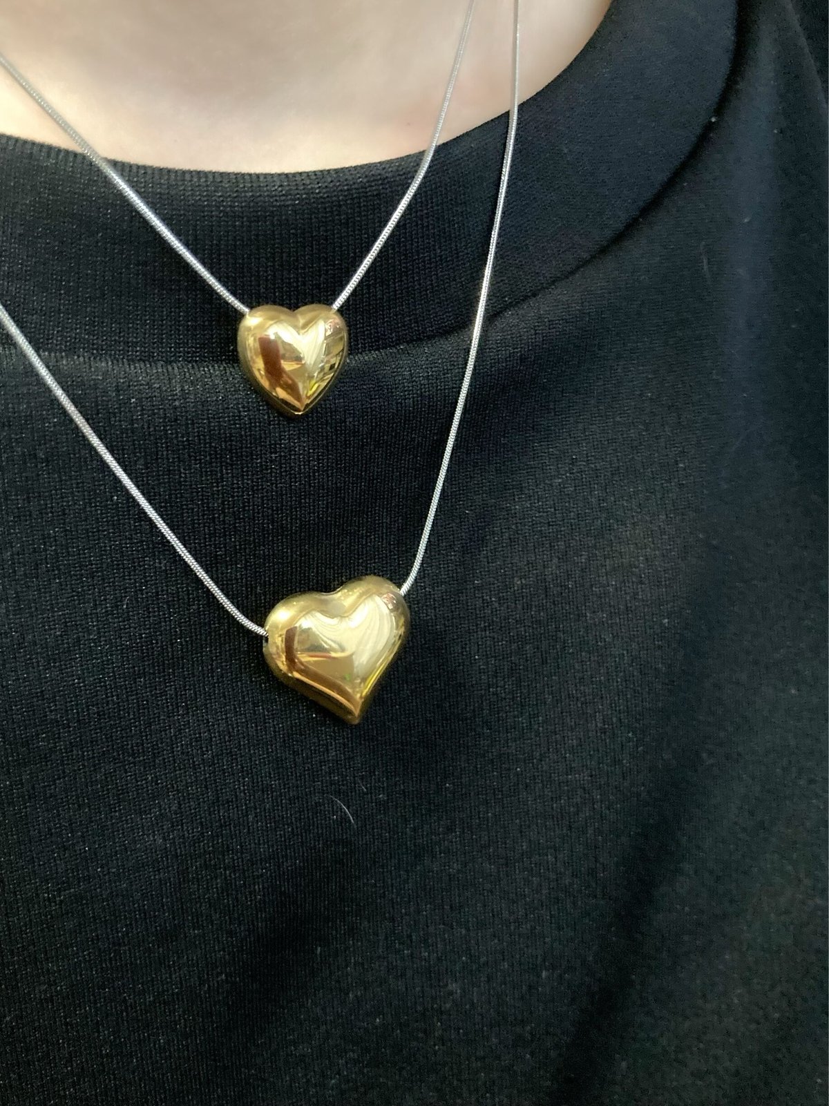 BI colored heart necklace / large | burself