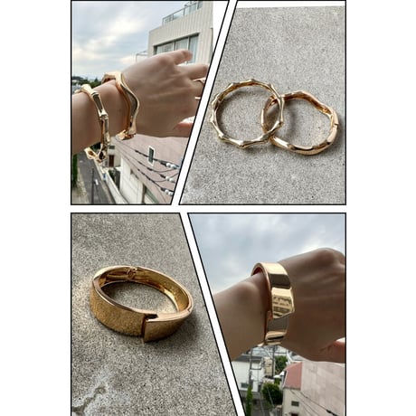Various gold bangles