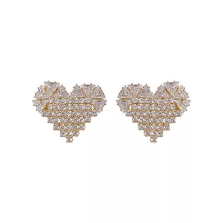 Bling heart earrings