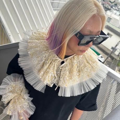 Lace tulle collar and cuff by DIR69 x burself
