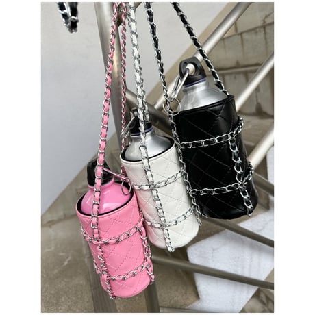 Quilted bottle holder bag
