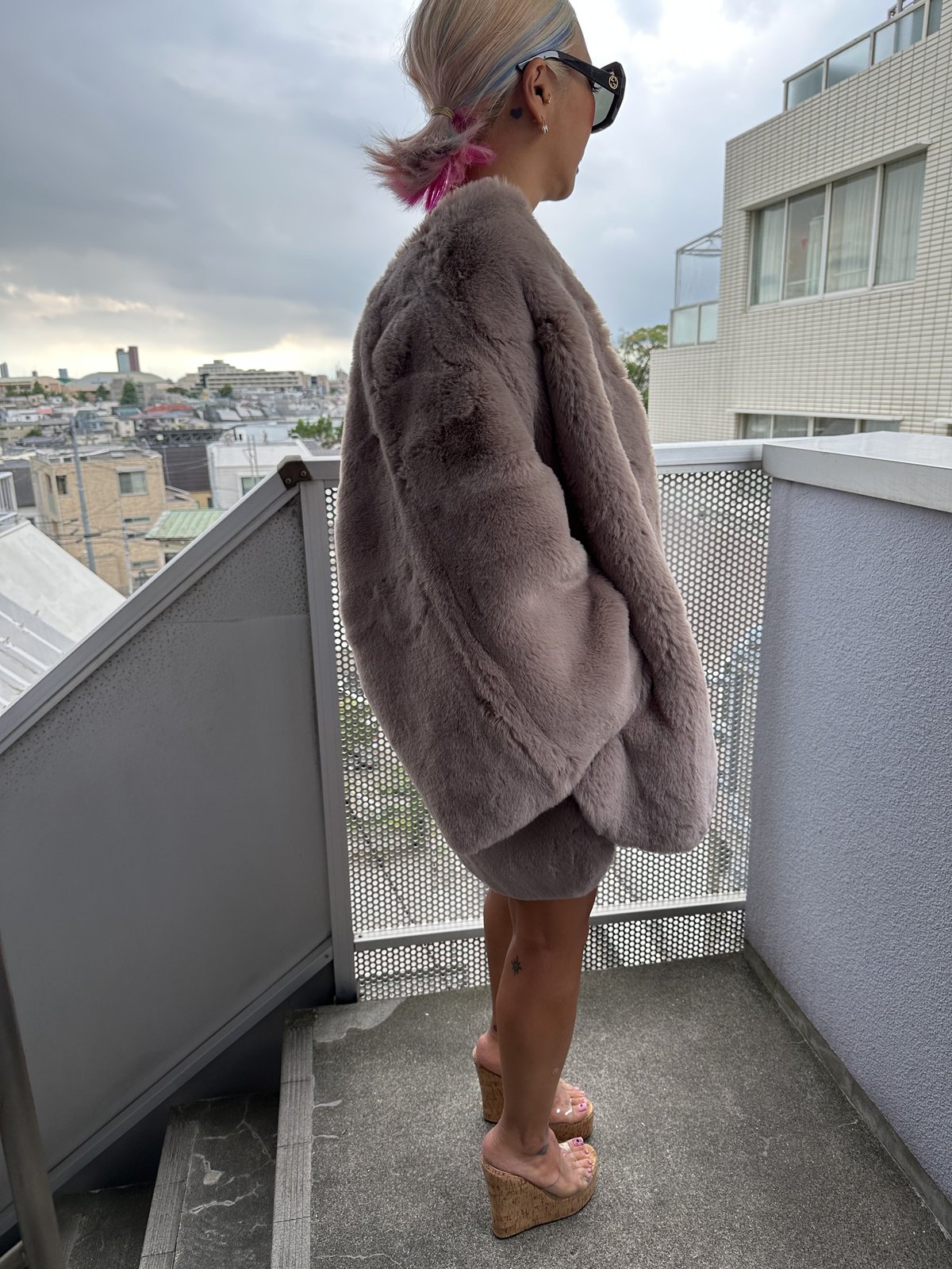 Burself faux fur medium coat | burself