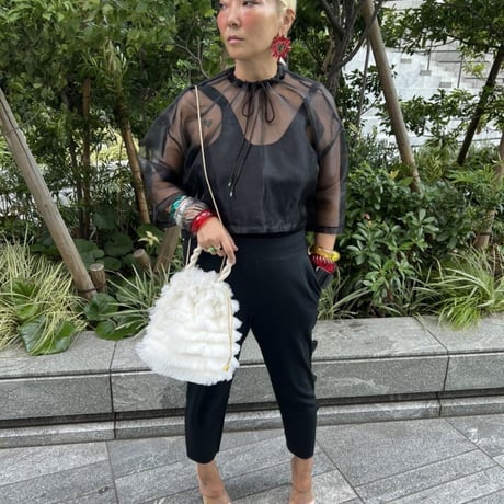 organza cropped top