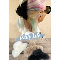 Fluffy real fur big clip