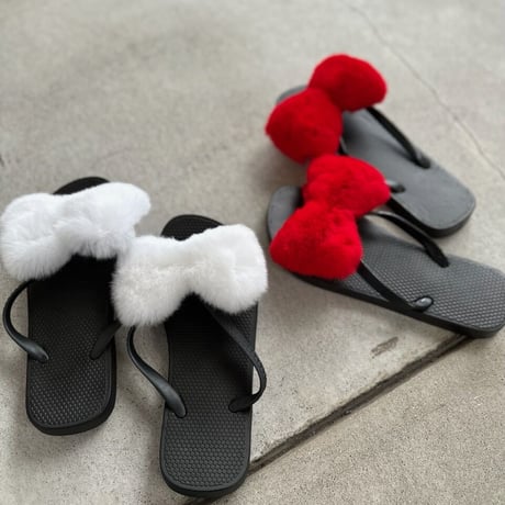 Ribbon fur thong