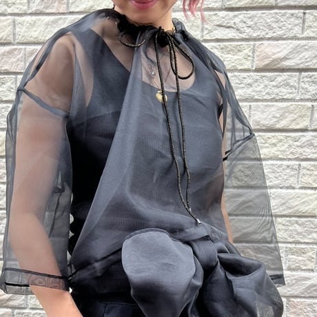 organza cropped top