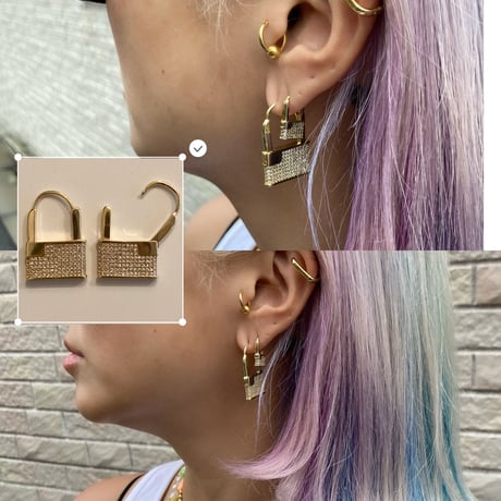 Big lock earrings