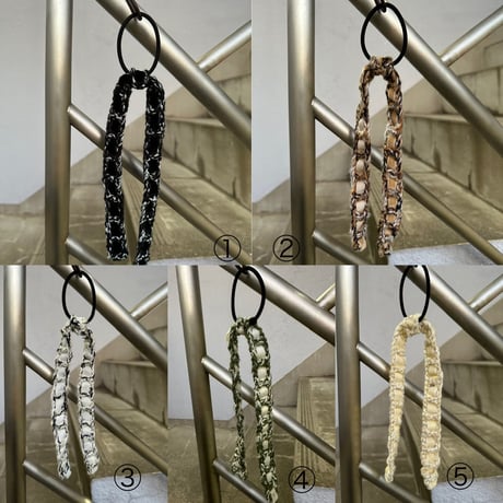 Knit and velour ribbon hair elastic