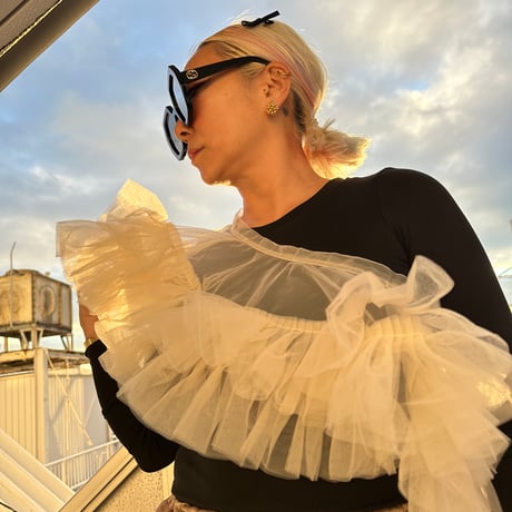 Ruffle tulle collar by DIR69
