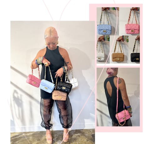 matte quilted bag