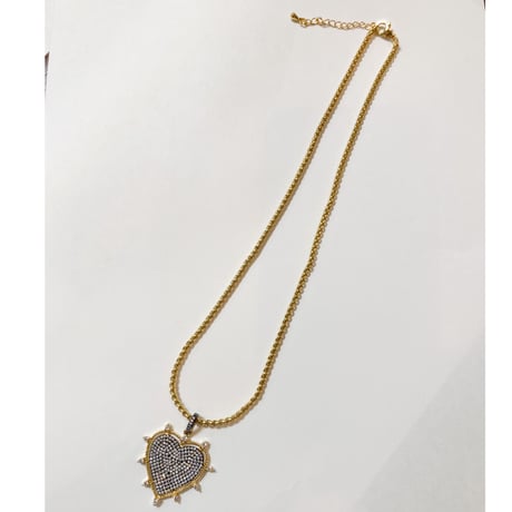 Rock heart combi necklace