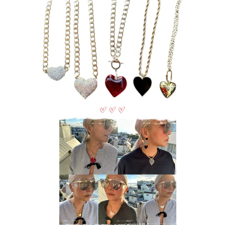 Bling Heart necklaces