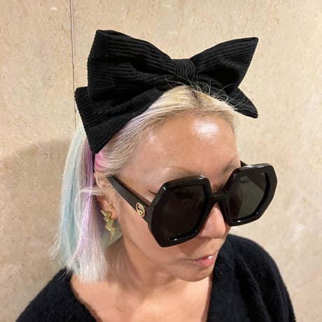 Corduroy bow headband