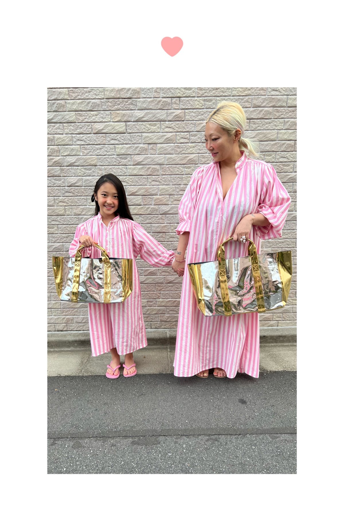 Silver / gold mix mirror tote large | burself