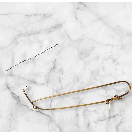 Stainless steel mini bow necklace