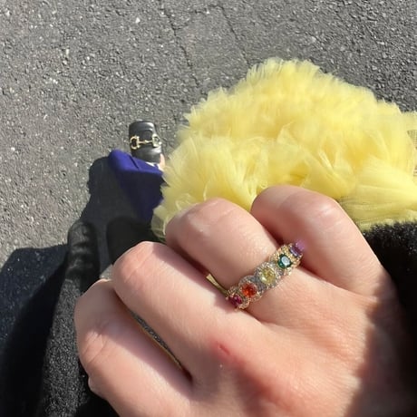 Rainbow amulet ring