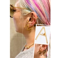 Big letter earring ( 片耳用)
