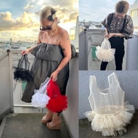 Frilled tulle shopper bag by burself x DIR69